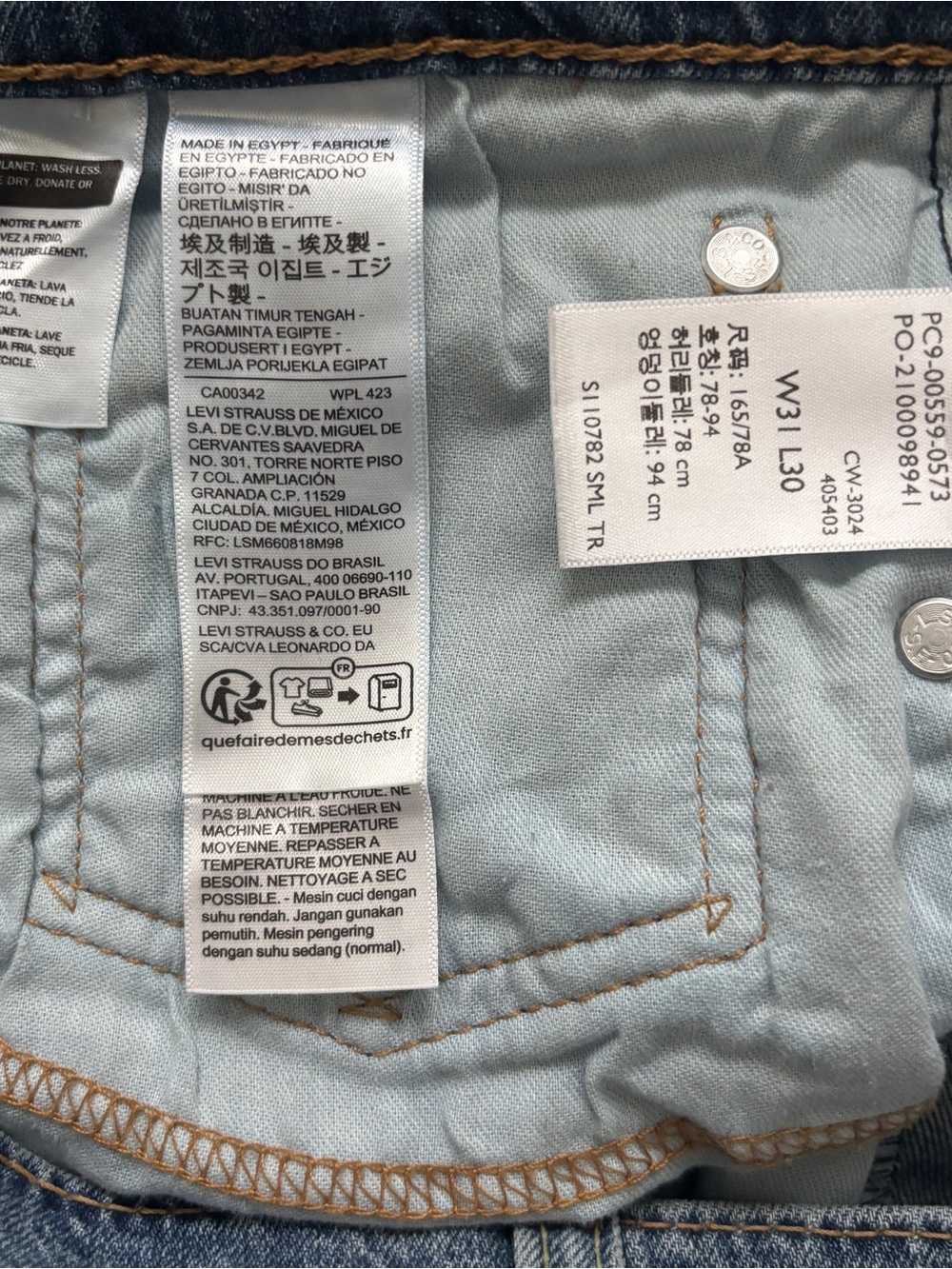 Levi's Men's 559 Relaxed Straight Cut Blue Jeans 31Wx30L - Picture 5 of 6